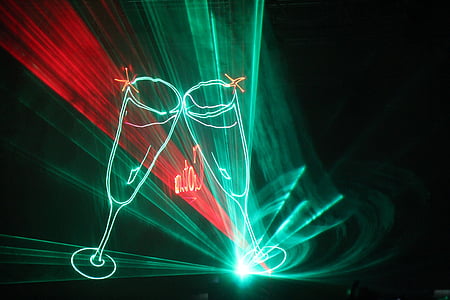 green and red LED light with wine glass wallpaper thumbnail