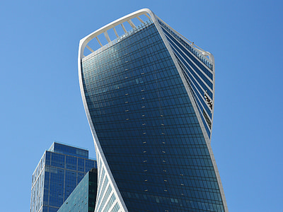 white and blue spiral building thumbnail
