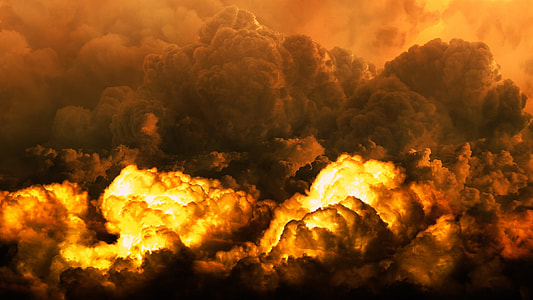 explosion with huge smokes during daytime thumbnail