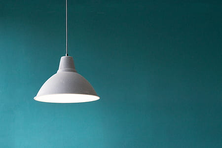 turned-on white pendant light thumbnail