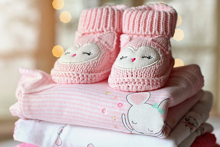 toddler's pink knitted boots thumbnail