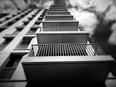 black-and-white, city, sky, skyline thumbnail