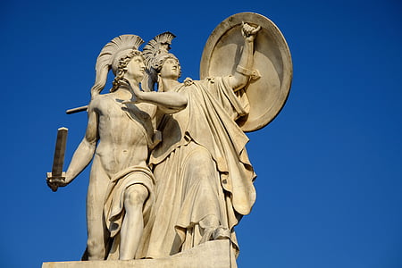 two warrior statue thumbnail