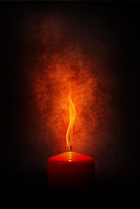 red candle with fire thumbnail