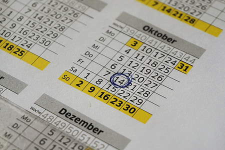 Oktober calendar thumbnail