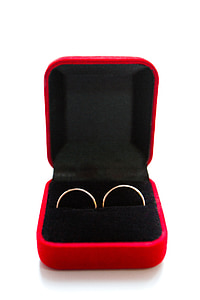 silver-colored wedding band in case thumbnail