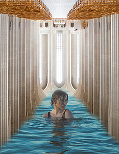 woman swimming in body of water thumbnail