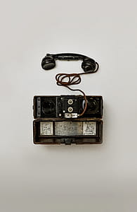 Black Telephone on White Surface thumbnail