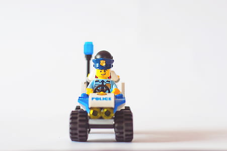 selective focus photo of Police LEGO minifig toy thumbnail