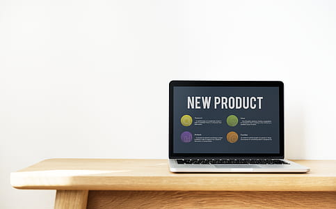 MacBook Pro on wooden desk thumbnail
