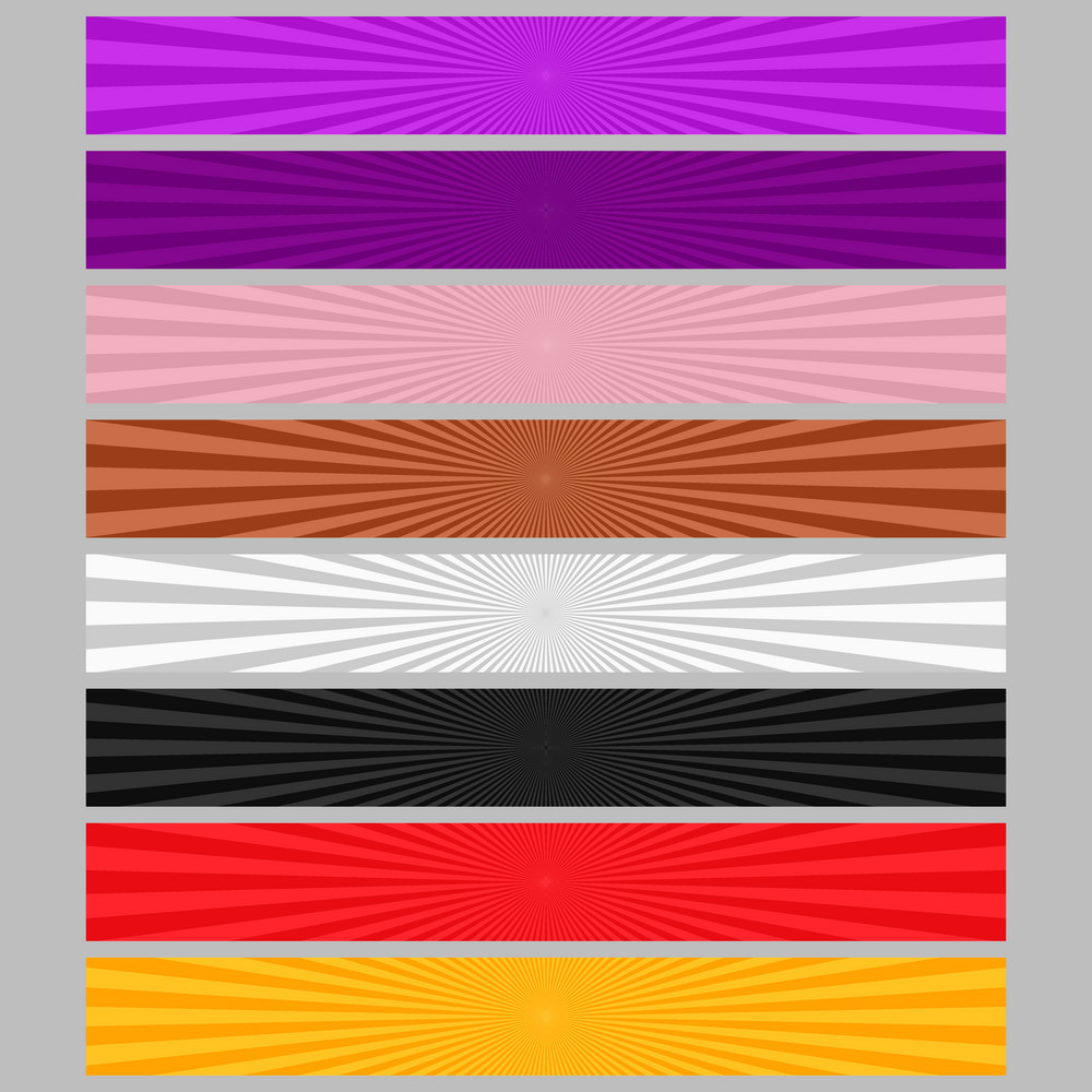 Abstract Colored Ray Burst Web Banner Background Vector Ai Eps
