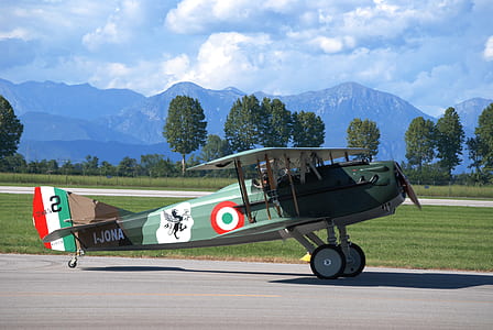 I-Jona biplane near green grass field thumbnail