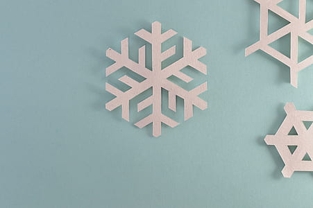 white wooden snowflake wall decor thumbnail