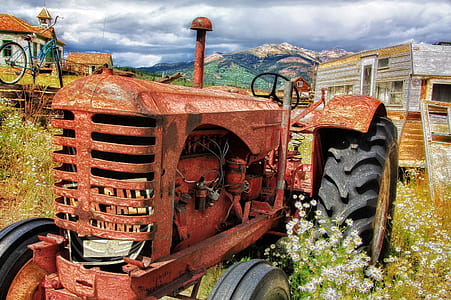 brown and black tractor thumbnail