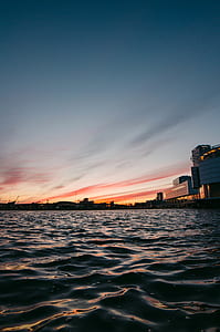 body of water during sunset thumbnail