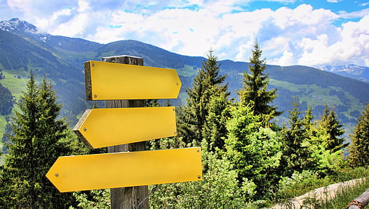 yellow wooden arrow signage thumbnail