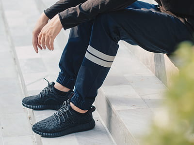 person sitting on stair thumbnail
