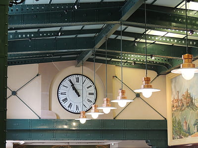 turned on white pendant lamps thumbnail