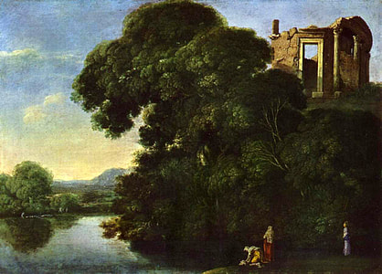 Landscape showing the Temple of Vesta in Tivoli, Lazio, Italy thumbnail