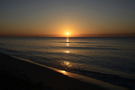 body of water during sunset thumbnail