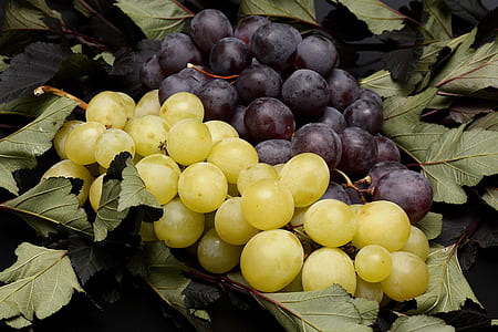bunch of white and purple grapes thumbnail