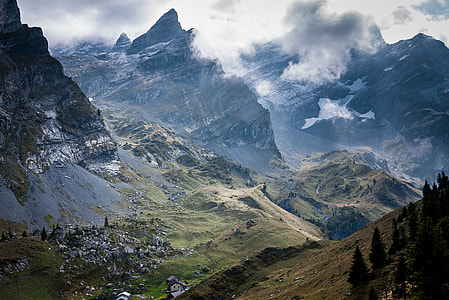 aerial photo of green and gray mountain at daytime thumbnail