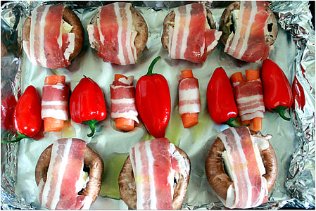 Bacon Wrapped Pretzels and peppers thumbnail