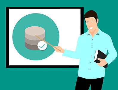 Professional man with presentation about data. thumbnail