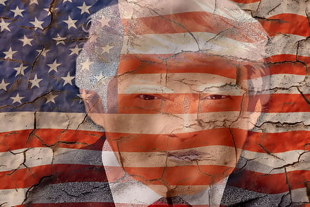 Donald Trump on American flag thumbnail