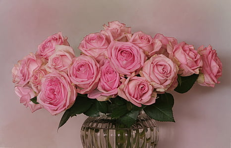 pink petal flower in vase thumbnail