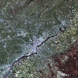 Satellite View of Philadelphia, Pennsylvania thumbnail