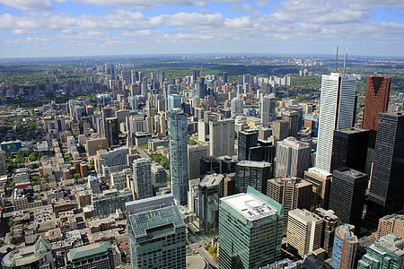 concrete buildings under clear sky thumbnail