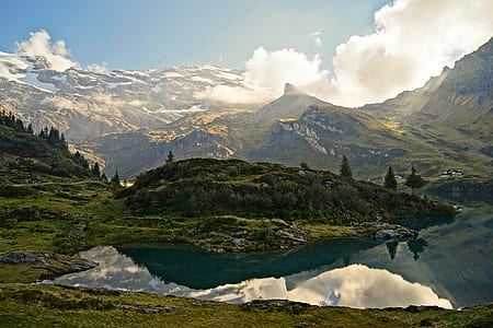 lake surrounded by mountains thumbnail