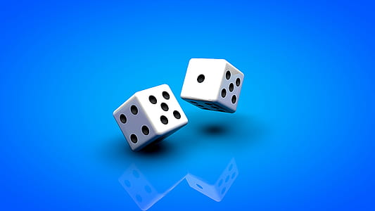 two white dice digital wallpaper thumbnail