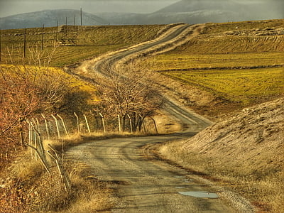 empty road between grass thumbnail
