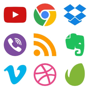 Social svg vector icon sets