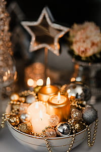 Silver Christmas decorations thumbnail