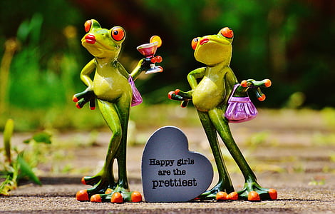 tilt-shift photo of two frogs figurine thumbnail