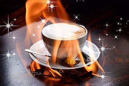 mug of latte on white saucer thumbnail