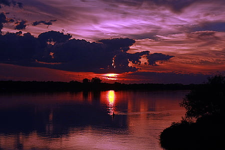 reflective photography of orange sunset thumbnail