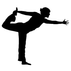 Healthy yoga workout silhouette. thumbnail