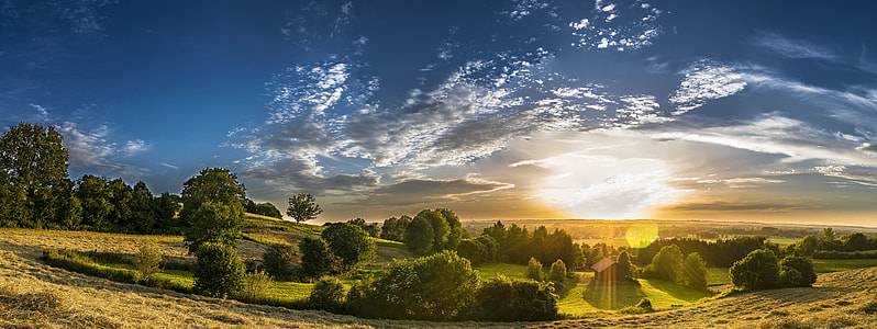 farm during golden hour thumbnail
