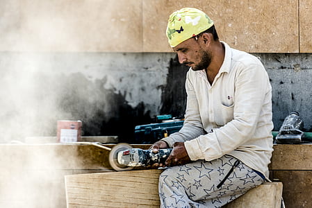 Man Using Angle Grinder thumbnail