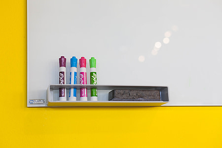 four color markers near eraser thumbnail
