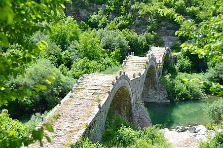 brown brick bridge surrounded by trees thumbnail