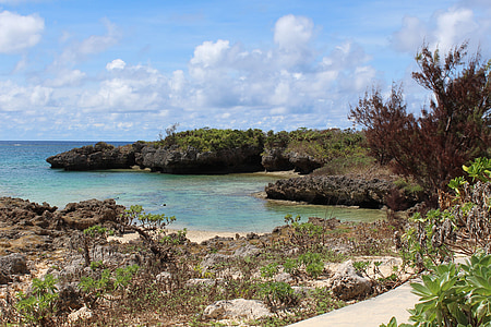 body of water near the rock formation at daytime thumbnail