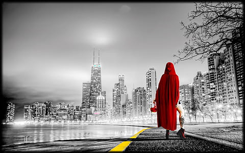 selective photo of person wearing red hood thumbnail