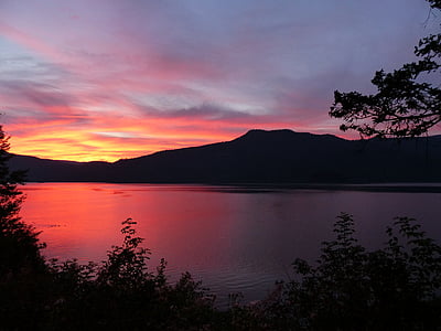 mountain silhouette during golden hour thumbnail