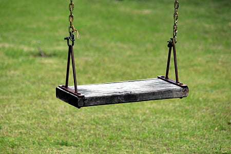 gray wooden swing thumbnail