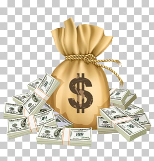 Money Loan Investment Funding Payment, Money Bag , 100 U.S. dollar banknotes illustration PNG clipart